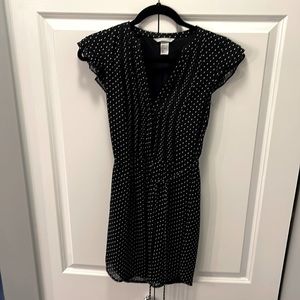 H&M size 6 navy blue polka dot dress